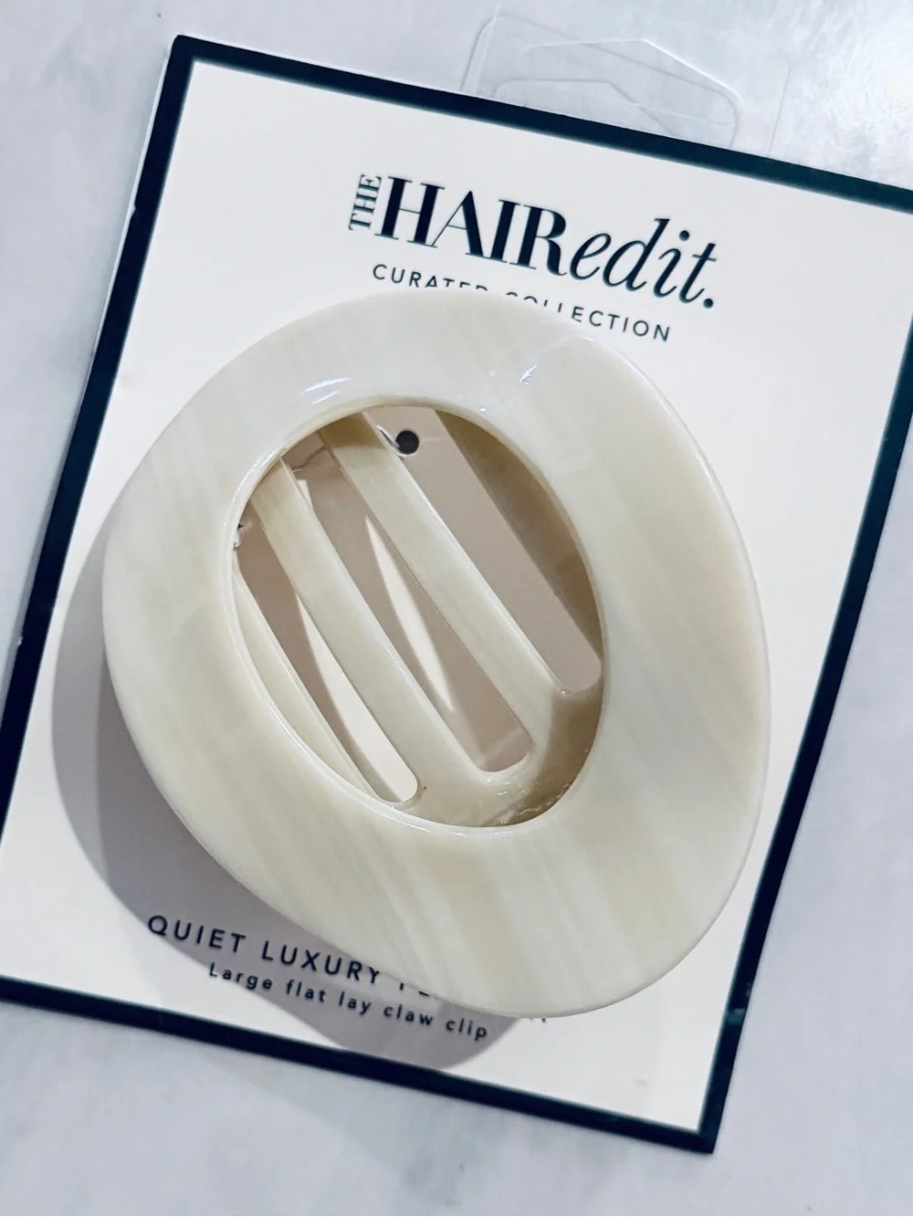 The HAIRedit Quiet Luxury Flat Clip Large Flat Lay Claw Clip